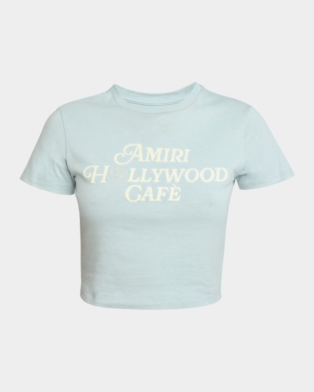Amiri Hollywood Cafe Crop Baby T-Shirt